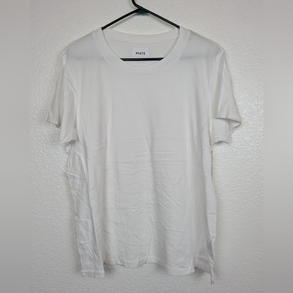 NWT Mate the label organic cotton classic tee white